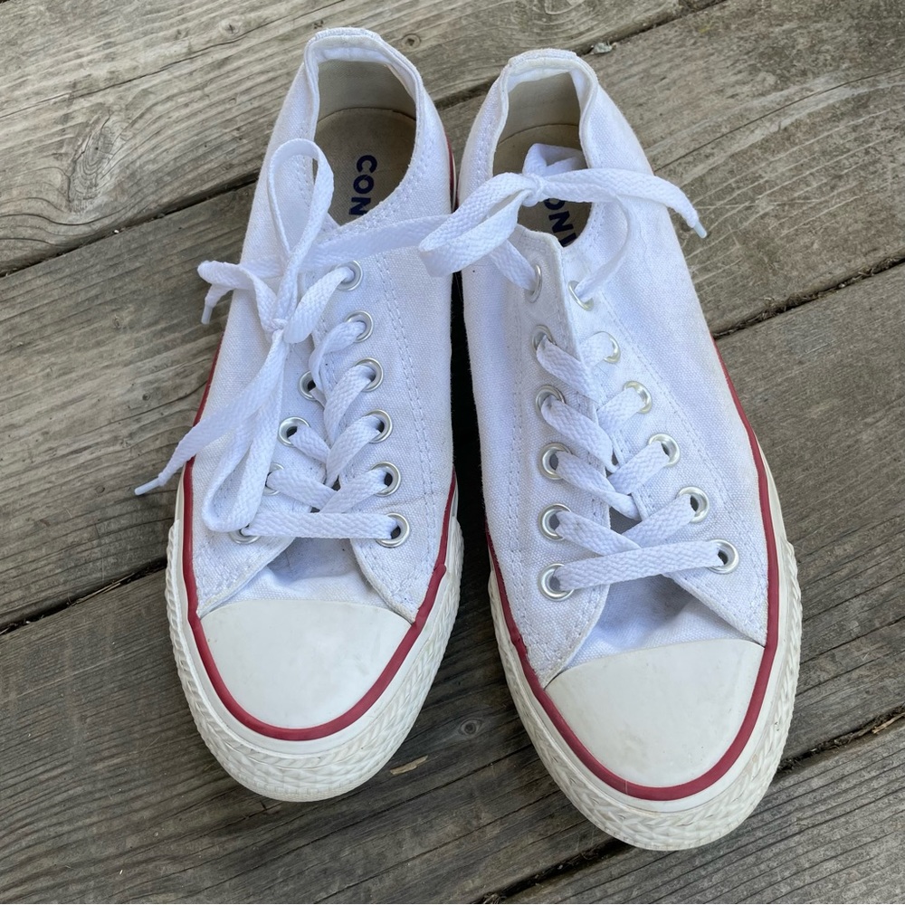 White Low Top Converse